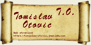 Tomislav Otović vizit kartica
